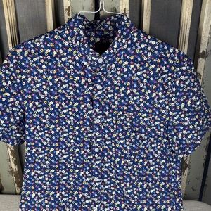 J. Crew Blue Floral Casual Shirt